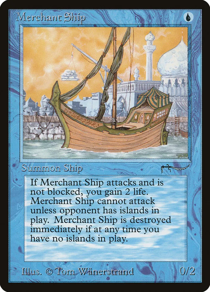 1993 Arabian Nights Merchant Ship uncommon #17 uncommon card image