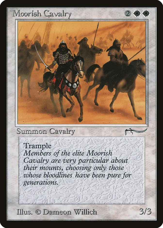 1993 Arabian Nights Moorish Cavalry common #7 common card image