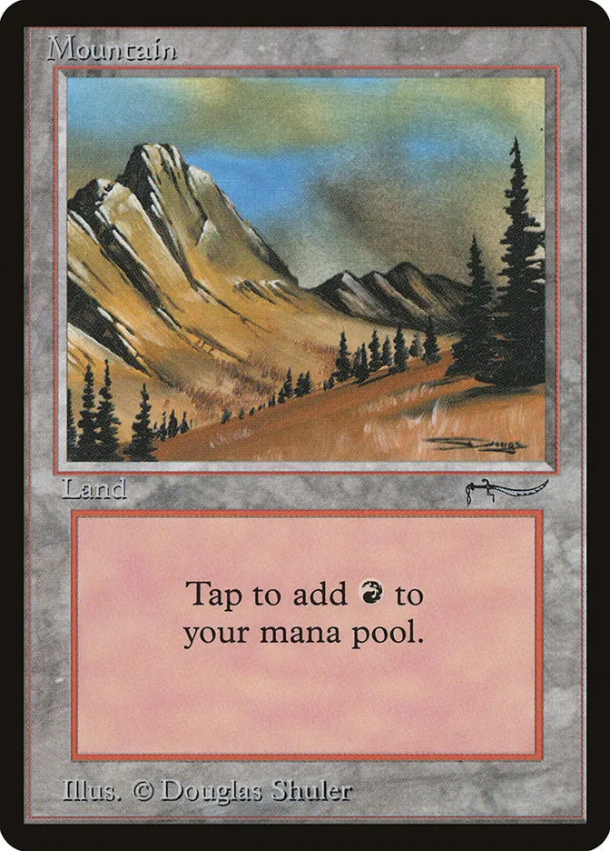 1993 Arabian Nights Mountain common #77 common card image