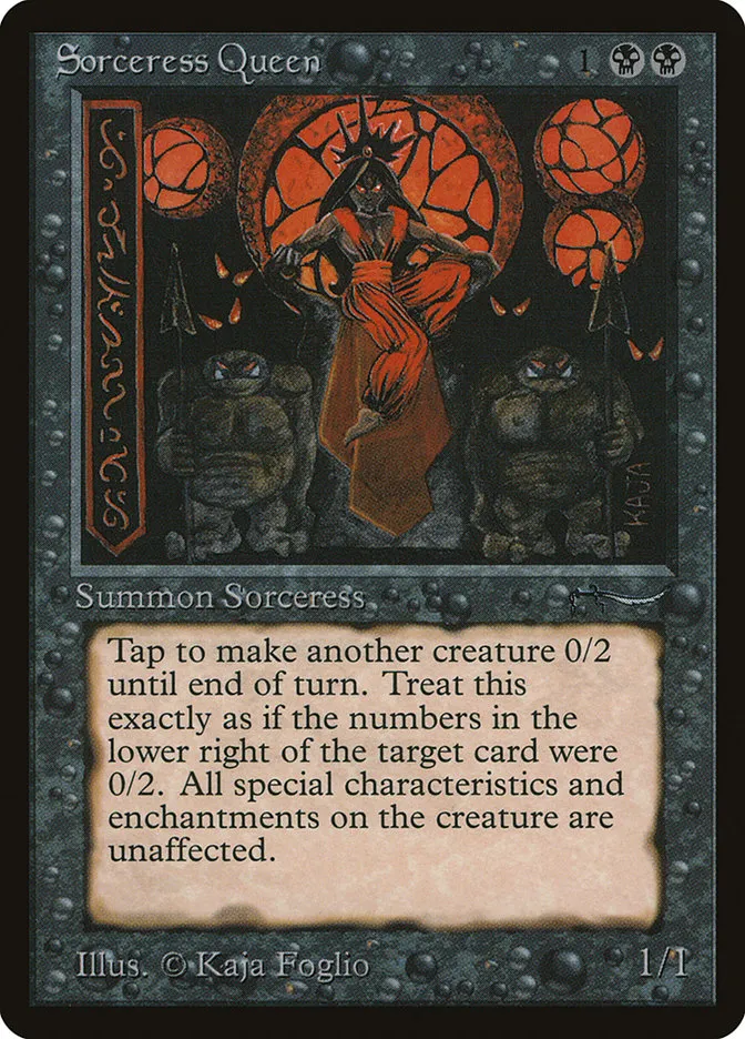 1993 Arabian Nights Sorceress Queen uncommon #32 uncommon card image
