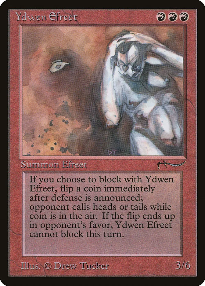 1993 Arabian Nights Ydwen Efreet #44 rare card image