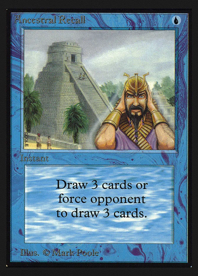1993 Collectors' Edition Ancestral Recall rare #48 rare card image