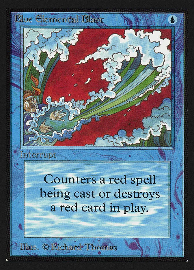 1993 Collectors' Edition Blue Elemental Blast common #50 common card image