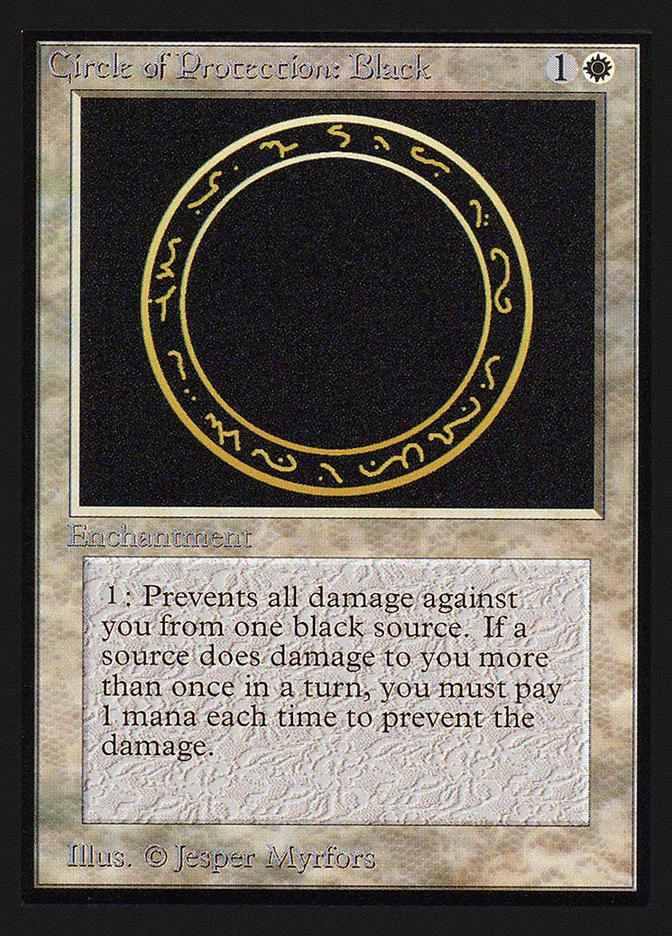 1993 Collectors' Edition Circle of Protection: Black common #10 common card image