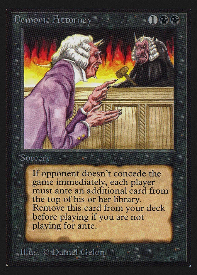 1993 Collectors' Edition Demonic Attorney rare #103 rare card image