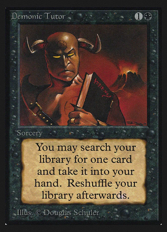 1993 Collectors' Edition Demonic Tutor uncommon #105 uncommon card image