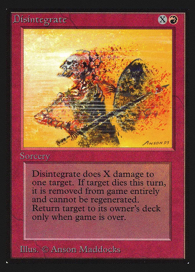1993 Collectors' Edition Disintegrate common #141 common card image