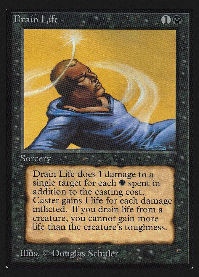 1993 Collectors' Edition Drain Life common #106 common card image