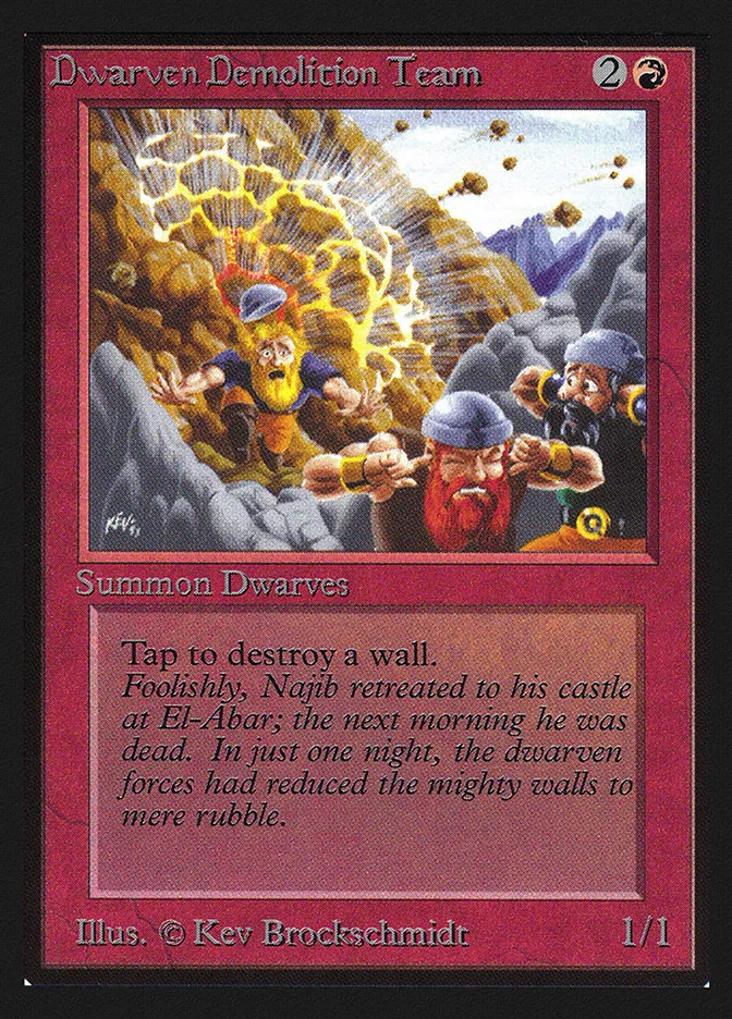 1993 Collectors' Edition Dwarven Demolition Team uncommon #143 uncommon card image