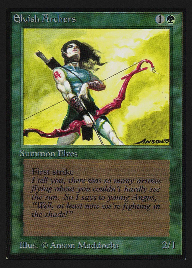 1993 Collectors' Edition Elvish Archers rare #192 rare card image