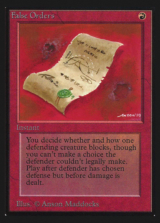 1993 Collectors' Edition False Orders common #148 common card image