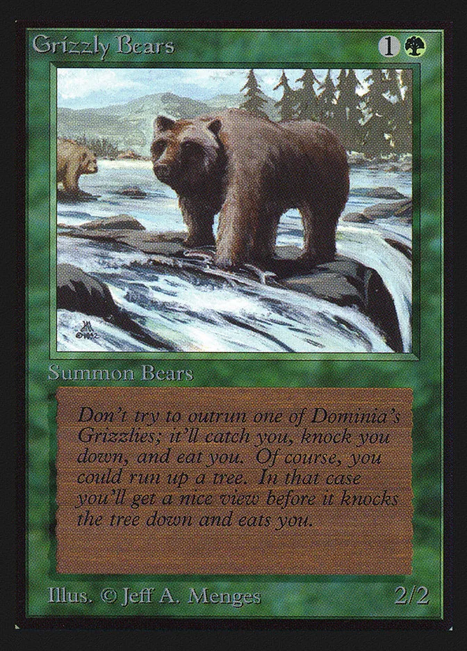 1993 Collectors' Edition Grizzly Bears common #200 common card image