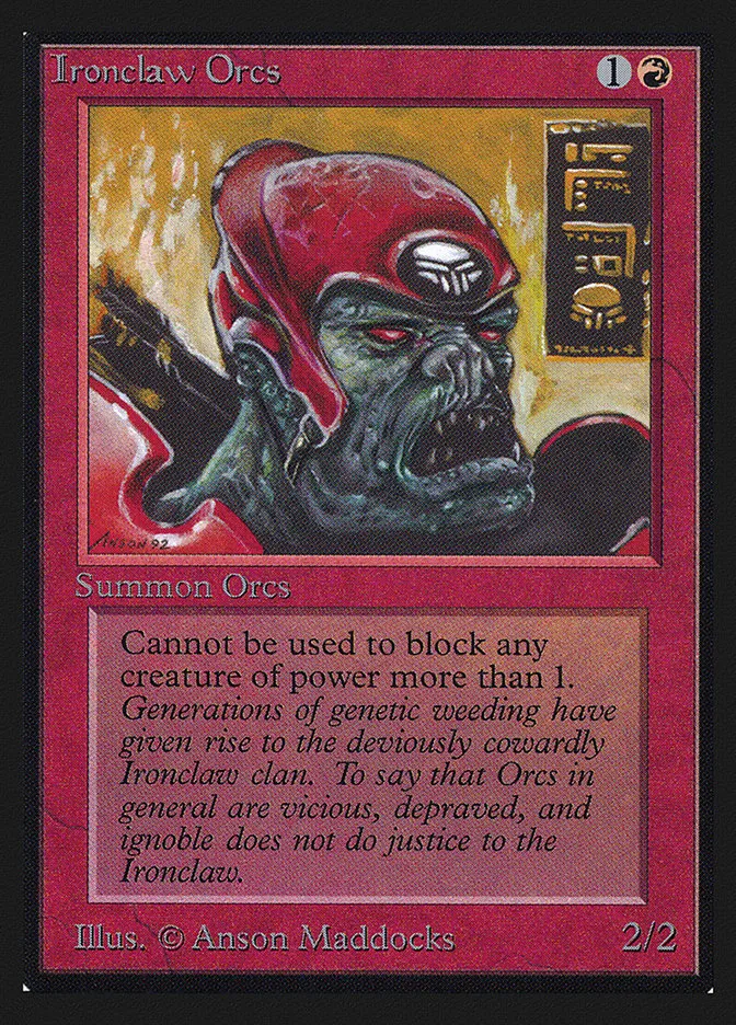 1993 Collectors' Edition Ironclaw Orcs #160 common card image