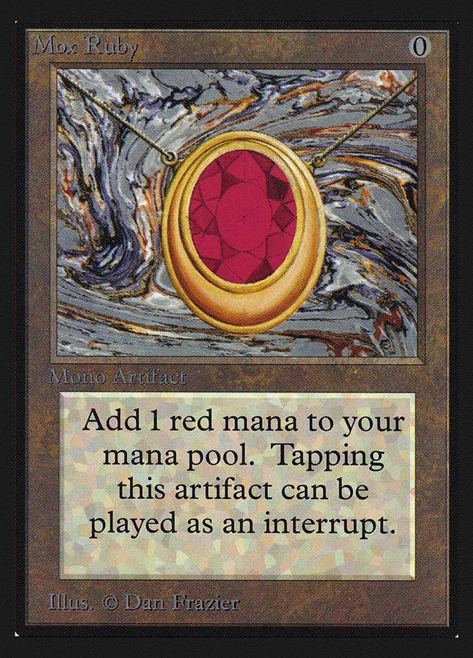 1993 Collectors' Edition Mox Ruby rare #265 rare card image
