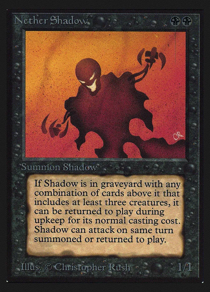 1993 Collectors' Edition Nether Shadow rare #117 rare card image