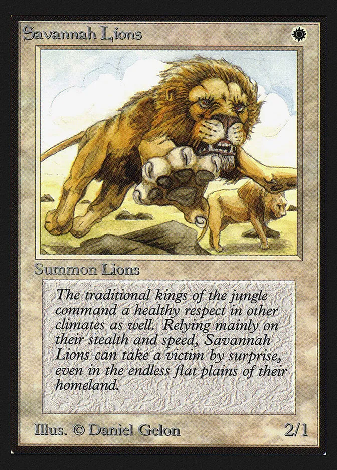 1993 Collectors' Edition Savannah Lions rare #39 rare card image