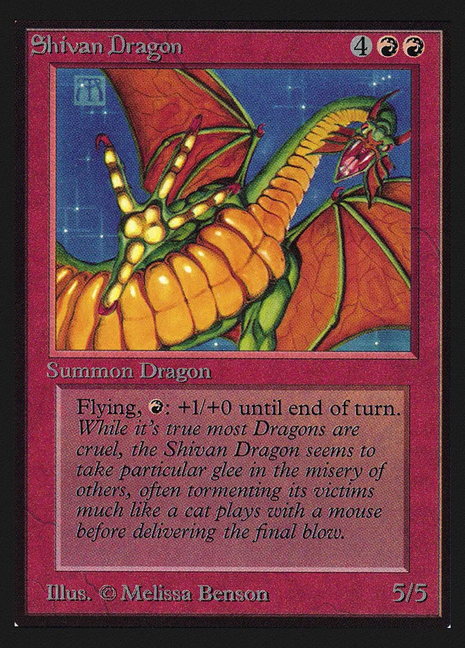 1993 Collectors' Edition Shivan Dragon #175 rare card image