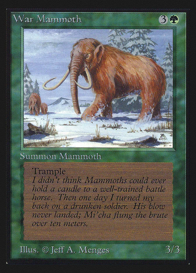 1993 Collectors' Edition War Mammoth common #228 common card image
