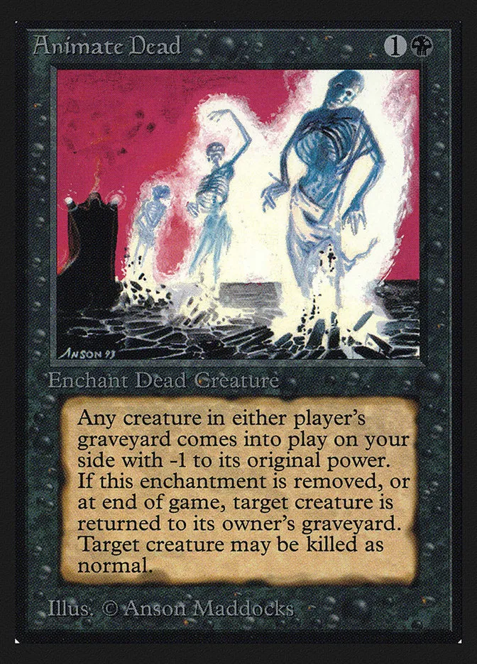 1993 Intl. Collectors' Edition Animate Dead #93 uncommon card image
