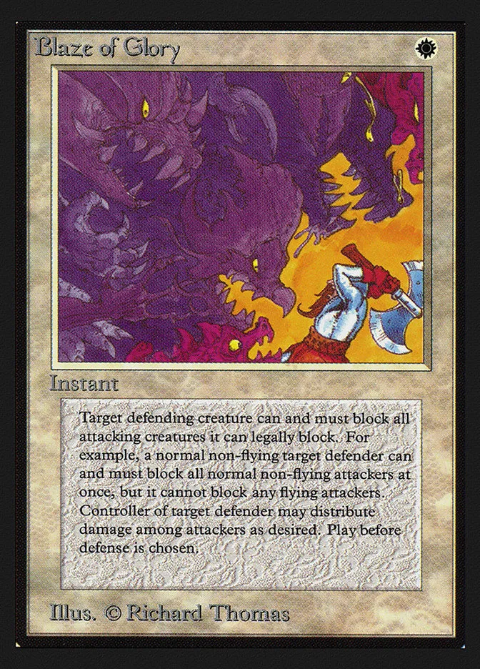 1993 Intl. Collectors' Edition Blaze of Glory rare #6 rare card image