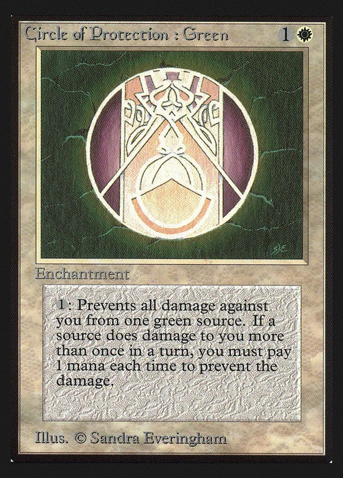 1993 Intl. Collectors' Edition Circle of Protection: Green common #12 common card image