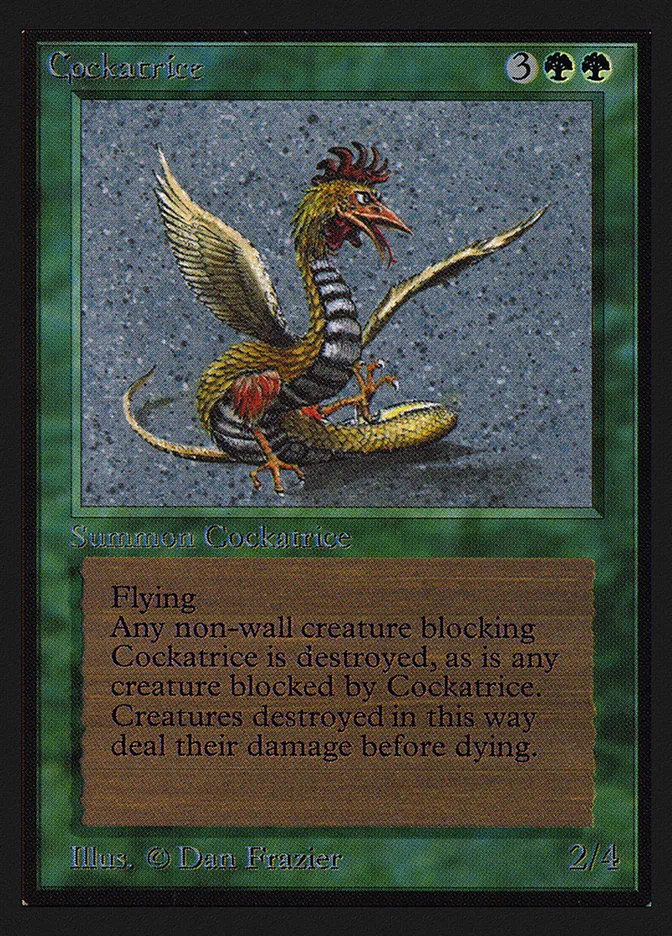 1993 Intl. Collectors' Edition Cockatrice #190 rare card image