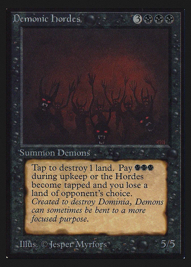 1993 Intl. Collectors' Edition Demonic Hordes rare #104 rare card image