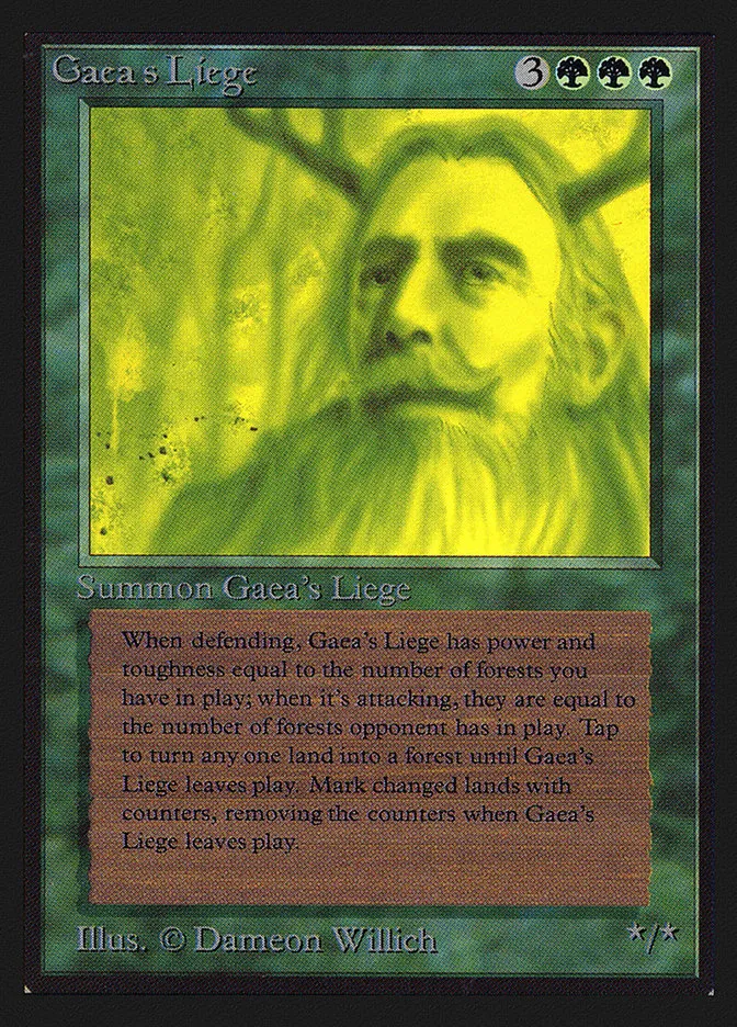 1993 Intl. Collectors' Edition Gaea's Liege #197 rare card image