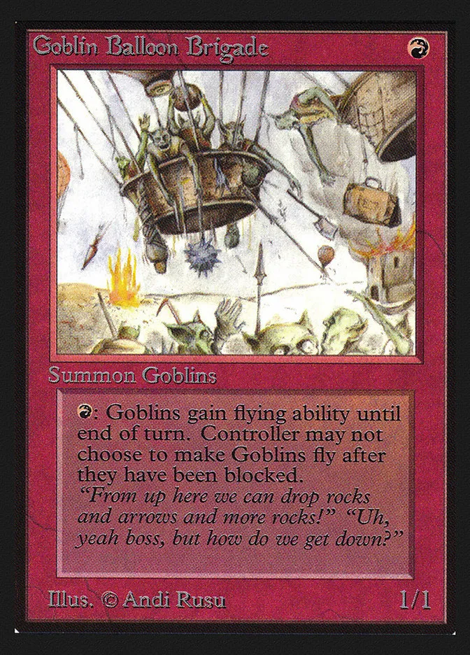 1993 Intl. Collectors' Edition Goblin Balloon Brigade #154 uncommon card image