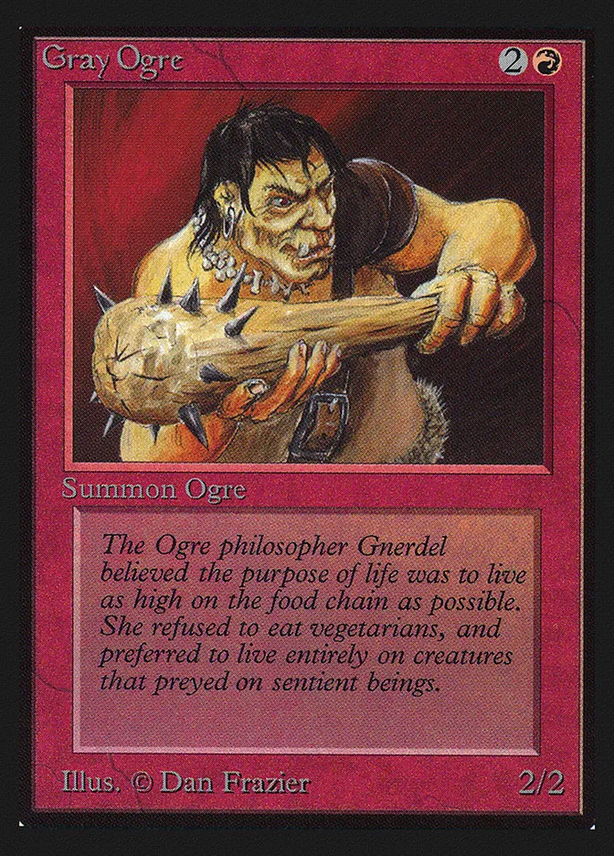 1993 Intl. Collectors' Edition Gray Ogre common #157 common card image