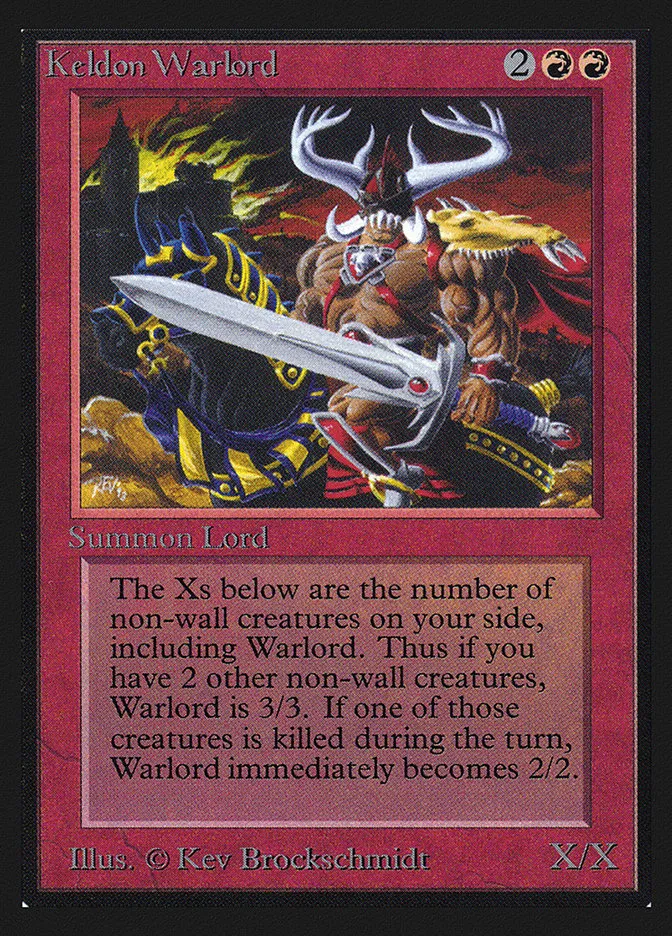 1993 Intl. Collectors' Edition Keldon Warlord uncommon #161 uncommon card image