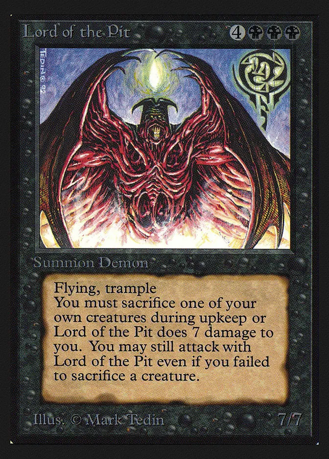 1993 Intl. Collectors' Edition Lord of the Pit #115 rare card image