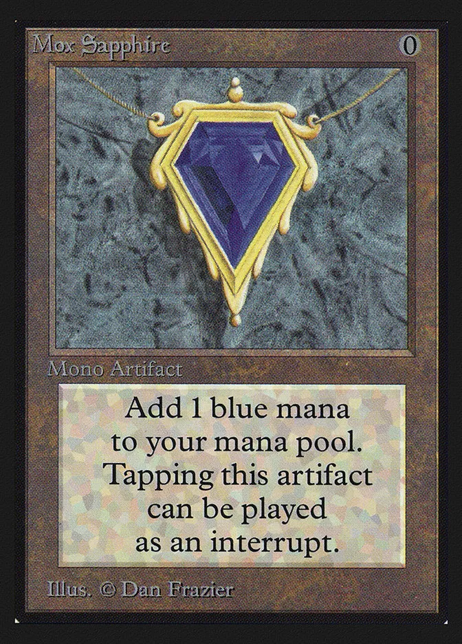 1993 Intl. Collectors' Edition Mox Sapphire rare #266 rare card image