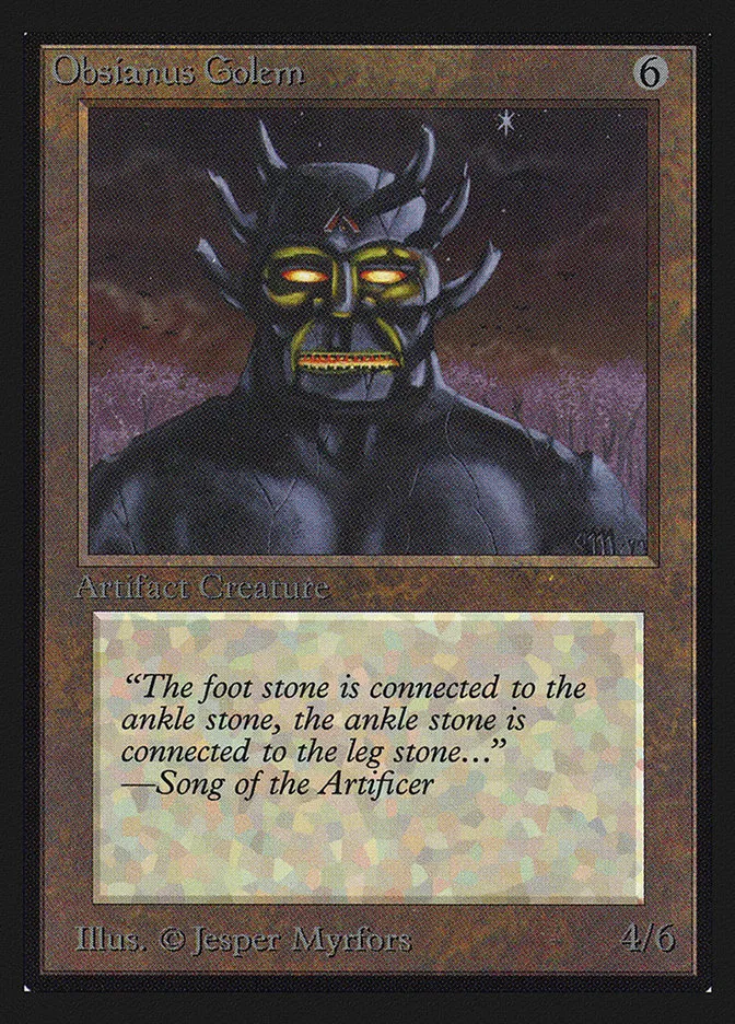 1993 Intl. Collectors' Edition Obsianus Golem uncommon #268 uncommon card image