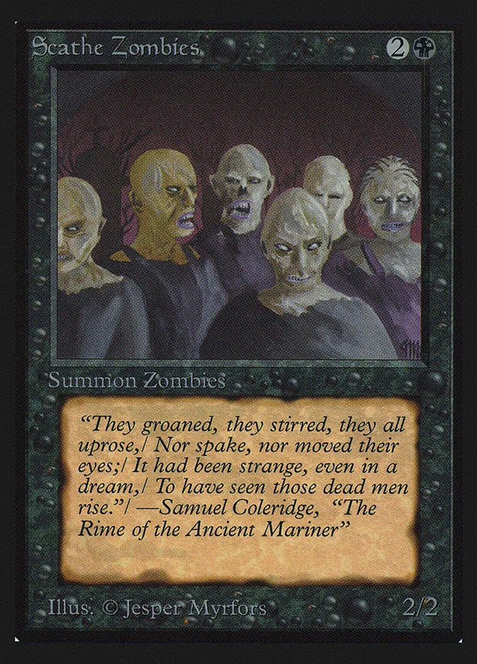 1993 Intl. Collectors' Edition Scathe Zombies common #126 common card image