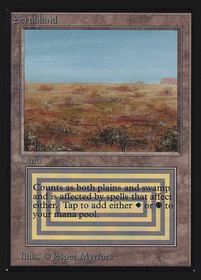1993 Intl. Collectors' Edition Scrubland rare #282 rare card image