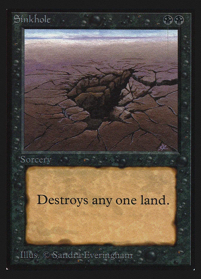 1993 Intl. Collectors' Edition Sinkhole common #130 common card image