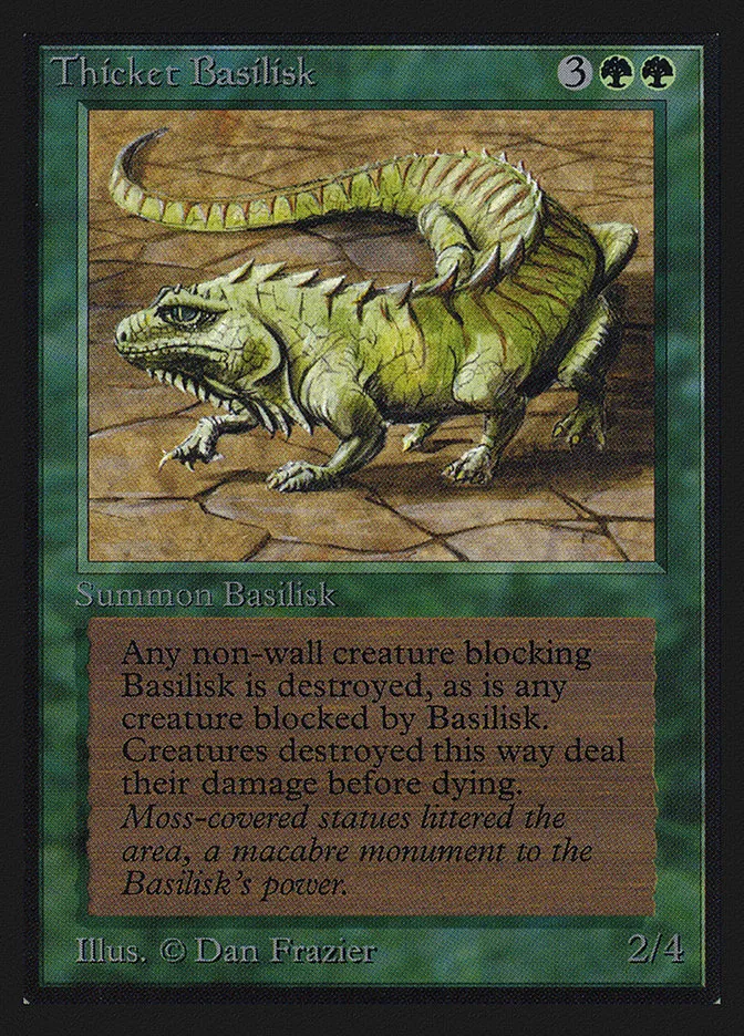 1993 Intl. Collectors' Edition Thicket Basilisk #219 uncommon card image