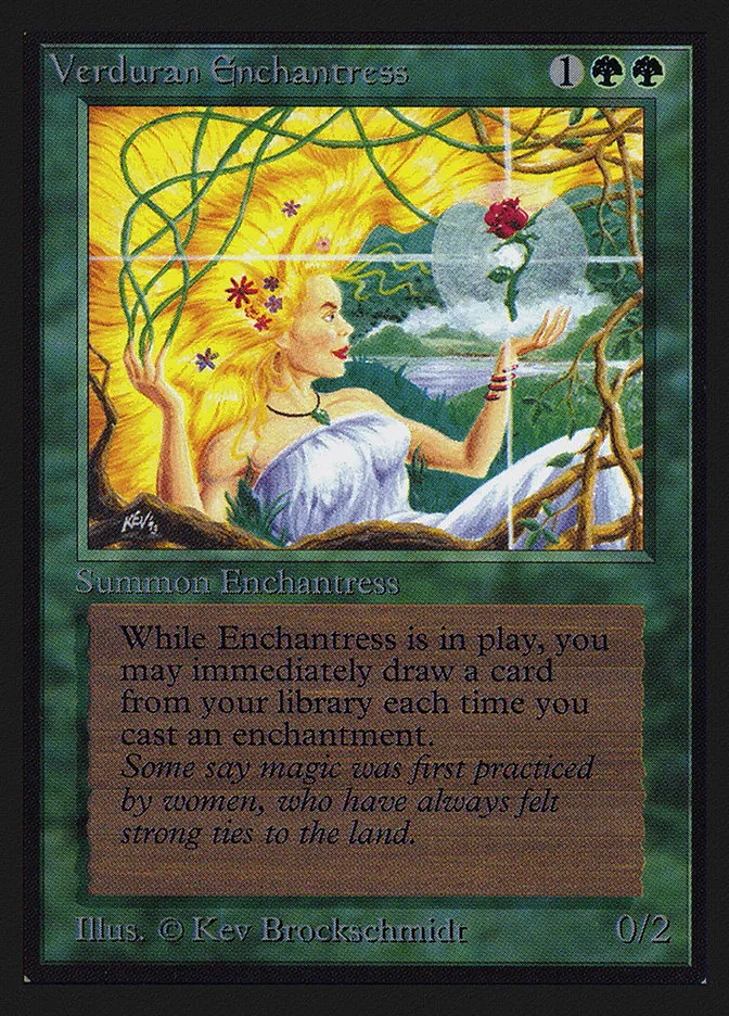 1993 Intl. Collectors' Edition Verduran Enchantress #223 rare card image