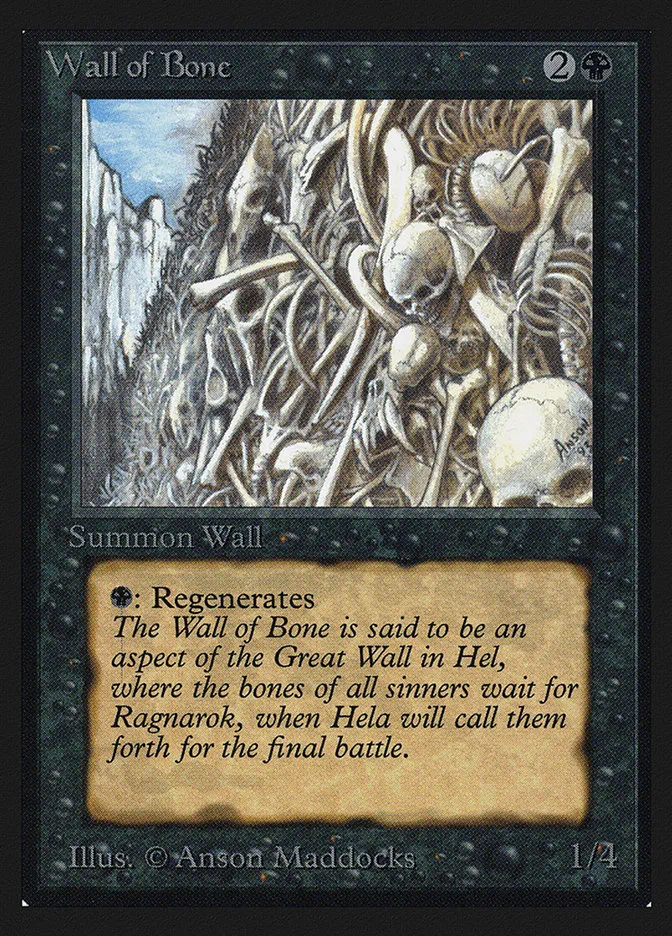 1993 Intl. Collectors' Edition Wall of Bone uncommon #133 uncommon card image