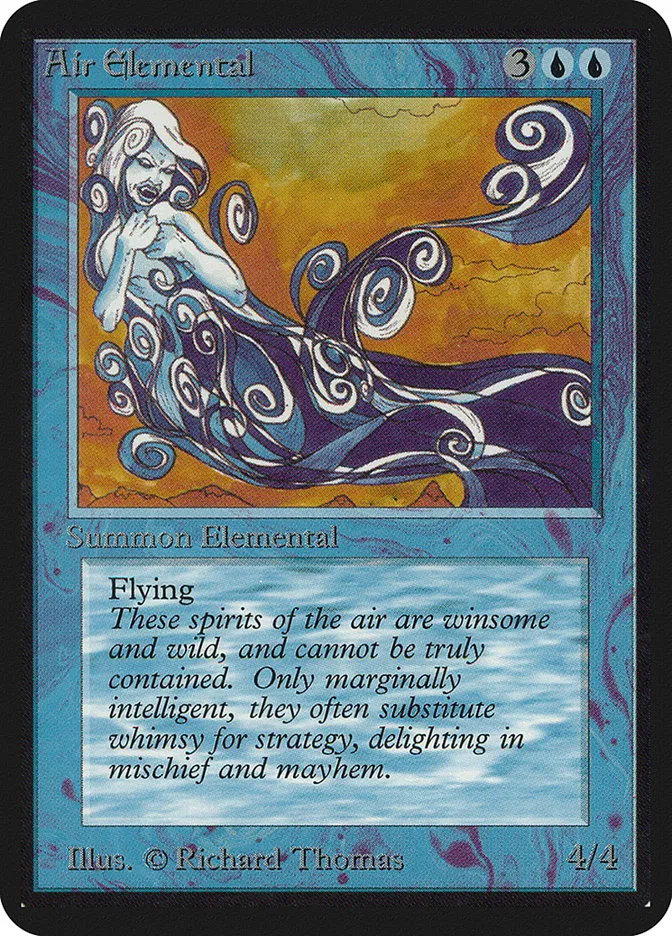 1993 Limited Edition Alpha Air Elemental uncommon #46 uncommon card image