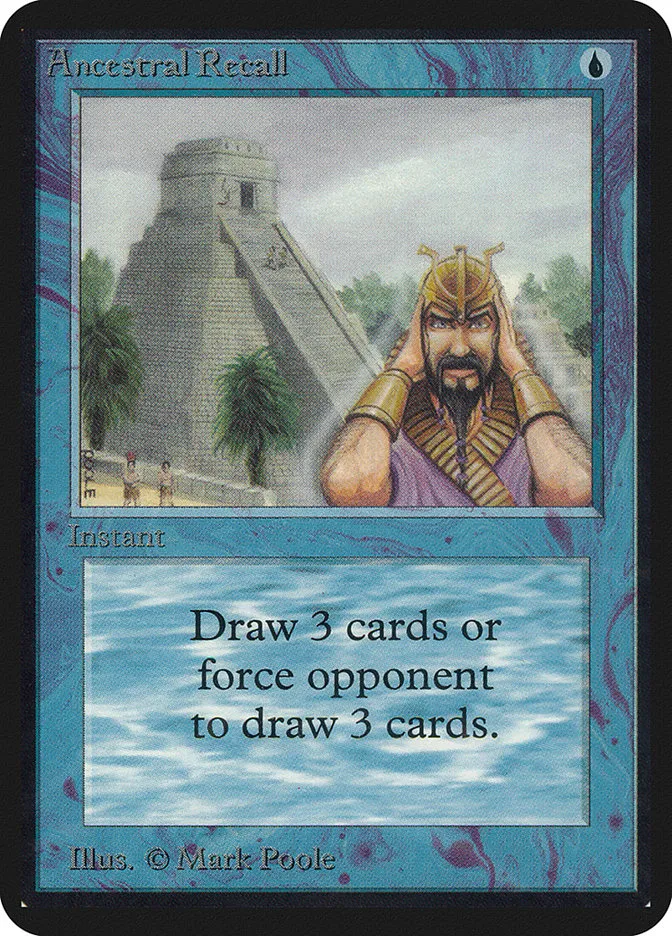 1993 Limited Edition Alpha Ancestral Recall rare #47 rare card image