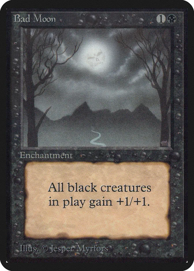 1993 Limited Edition Alpha Bad Moon rare #93 rare card image