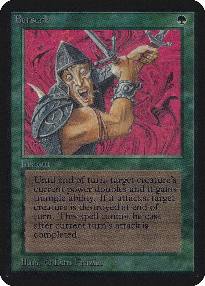 1993 Limited Edition Alpha Berserk uncommon #185 uncommon card image