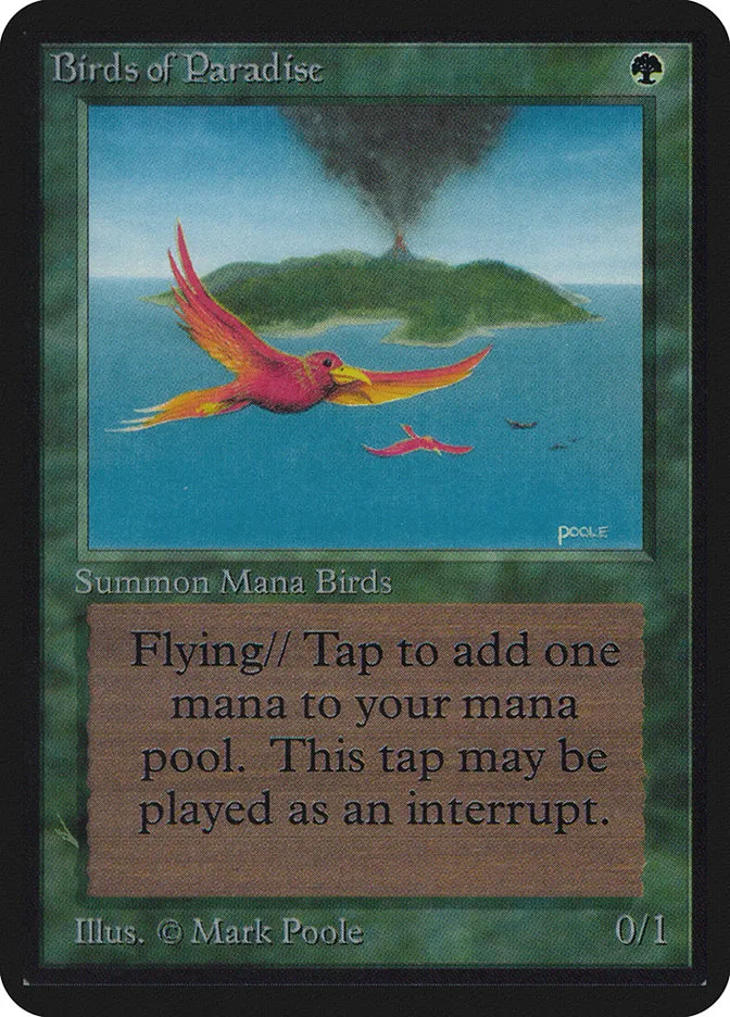 1993 Limited Edition Alpha Birds of Paradise rare #186 rare card image