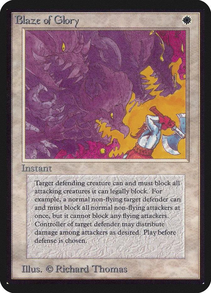 1993 Limited Edition Alpha Blaze of Glory rare #6 rare card image
