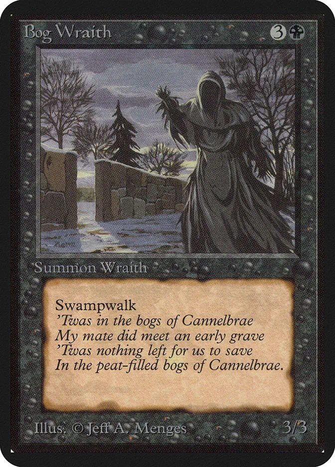 1993 Limited Edition Alpha Bog Wraith uncommon #95 uncommon card image