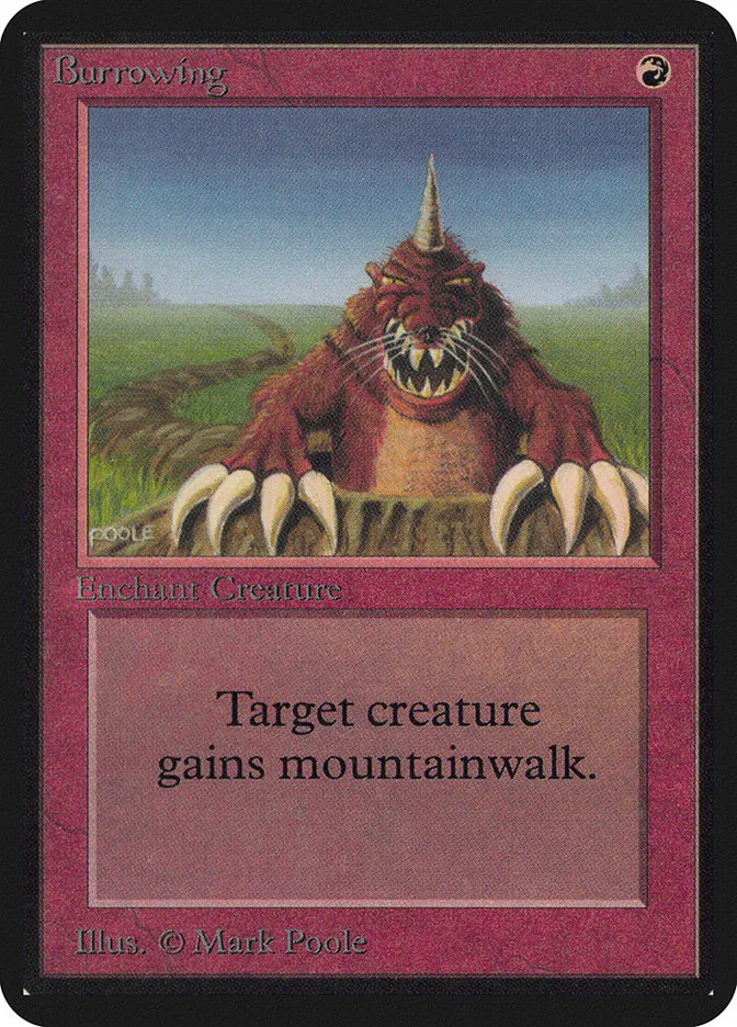 1993 Limited Edition Alpha Burrowing uncommon #138 uncommon card image