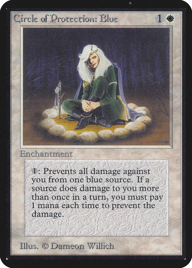 1993 Limited Edition Alpha Circle of Protection: Blue common #10 common card image