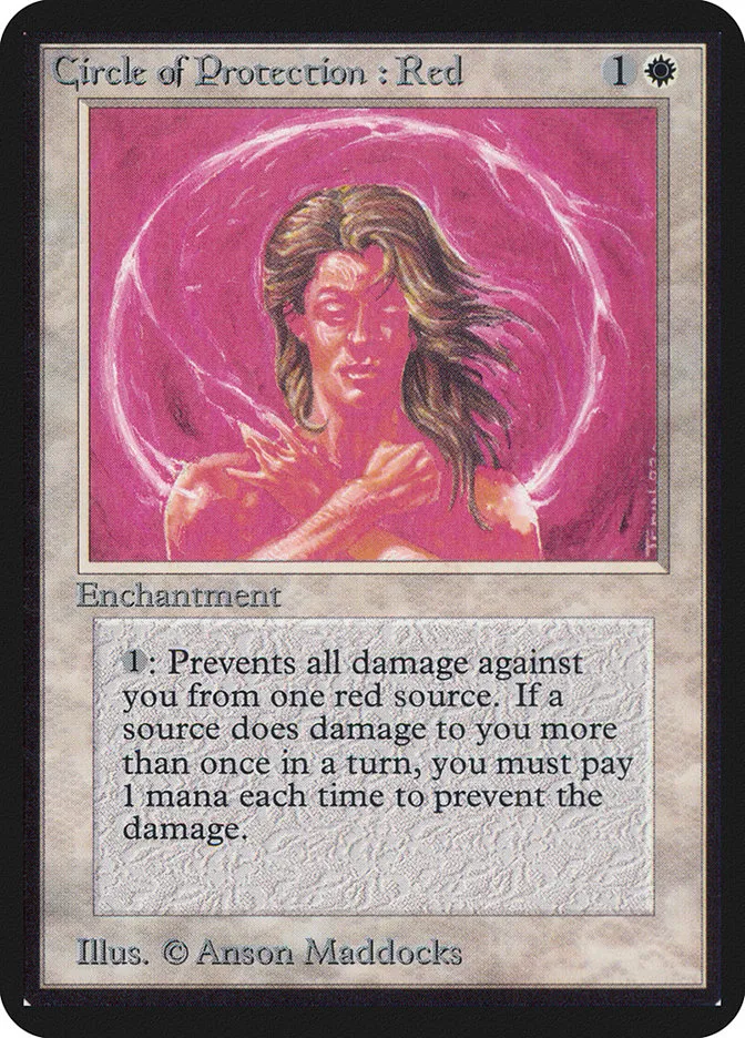 1993 Limited Edition Alpha Circle of Protection: Red common #12 common card image